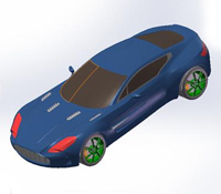 阿斯顿马丁跑车3d模型