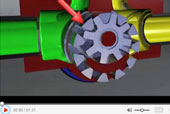 齿轮泵工作原理3D