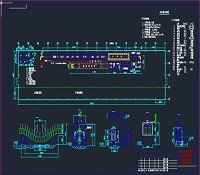 车架电泳喷漆涂装生产线布置图cad图纸