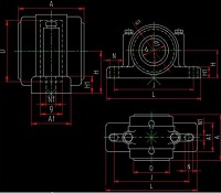 SN型轴承座-带紧定套cad图纸