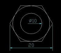 六角螺母cad图纸