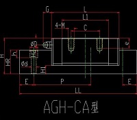 AGH-CA型线性滑轨机械设计图纸