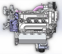 本田思域L15B7发动机3d模型