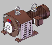 YCT系列355-4A电磁调速电动机三维模型
