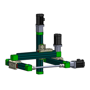XYZ轴三维龙门架滑台机械设计模型