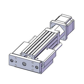 微型伺服电动缸 光轴导轨导向电动推杆solidworks模型